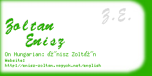 zoltan enisz business card